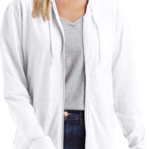 Hanes Women s Slub Knit Full-Zip Hoodie, Textured Cotton Zip-Up T-Shirt Hoodie for Women