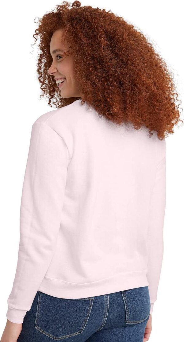 Hanes Womens Ecosmart V-Notch Crewneck Sweatshirt, Fleece Pullover Sweatshirt For Women - Image 2