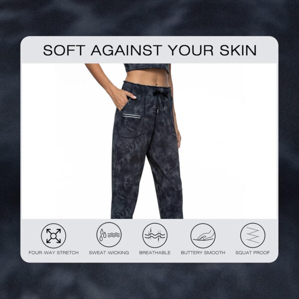 Haowind Joggers for Women with Pockets Elastic Waist Workout Sport Gym Pants Comfy Lounge Yoga Running Pants - Image 3