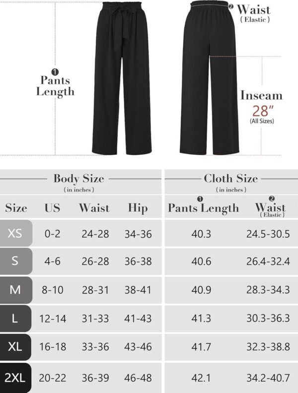 Heymoments Women's Wide Leg Lounge Pants with Pockets Lightweight High Waisted Adjustable Tie Knot Loose Trousers - Image 6