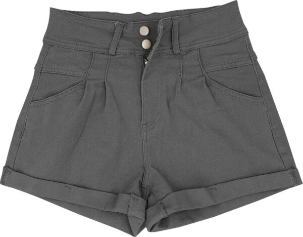 Hilltichu Womens Relaxed Fit Casual High Waist Pocketed Denim Shorts - Image 4