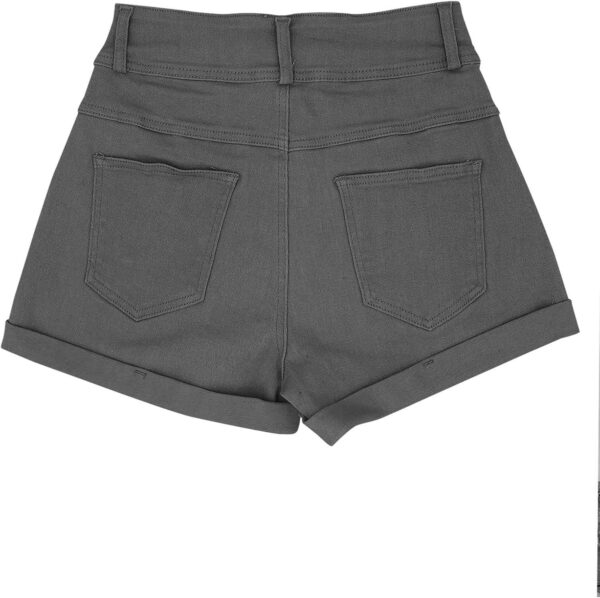 Hilltichu Womens Relaxed Fit Casual High Waist Pocketed Denim Shorts - Image 5
