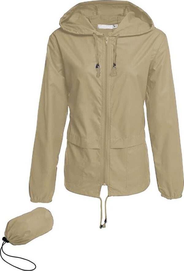 Hount Women's Lightweight Hooded Raincoat Waterproof Packable Active Outdoor Rain Jacket (S-3XL)