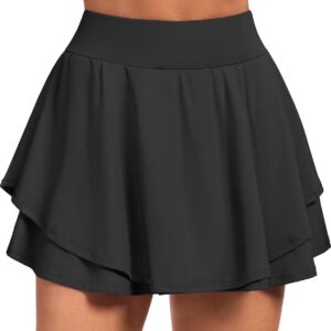 IUGA Tennis Skirts for Women with Pockets Shorts Athletic Golf Skorts Skirts for Women High Waisted Running Workout Skorts