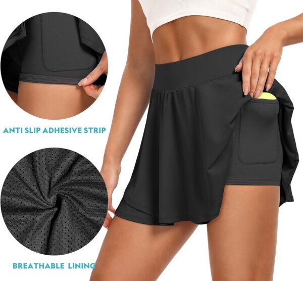 IUGA Tennis Skirts for Women with Pockets Shorts Athletic Golf Skorts Skirts for Women High Waisted Running Workout Skorts - Image 4