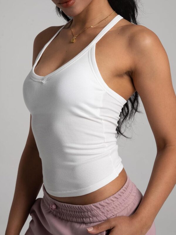 Jar of Love Workout Tank Tops V Neck Racerback Tank Top for Women with Built in Bra Ribbed Tank Fitted Basic Cami Tops - Image 6