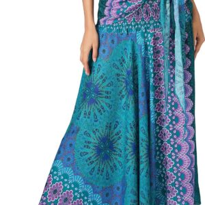 Joob Joob Long Boho Skirts for Women - Bohemian Hippie Maxi Summer Skirt
