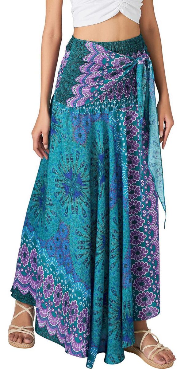 Joob Joob Long Boho Skirts for Women - Bohemian Hippie Maxi Summer Skirt - Image 2