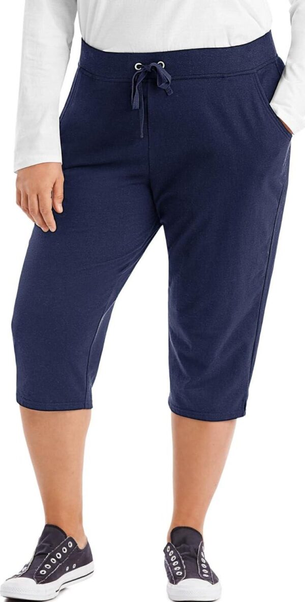 Just My Size Women's Sweatspants, French Terry Capris with Pockets, JMS Women's Capri Pocket Sweatpants