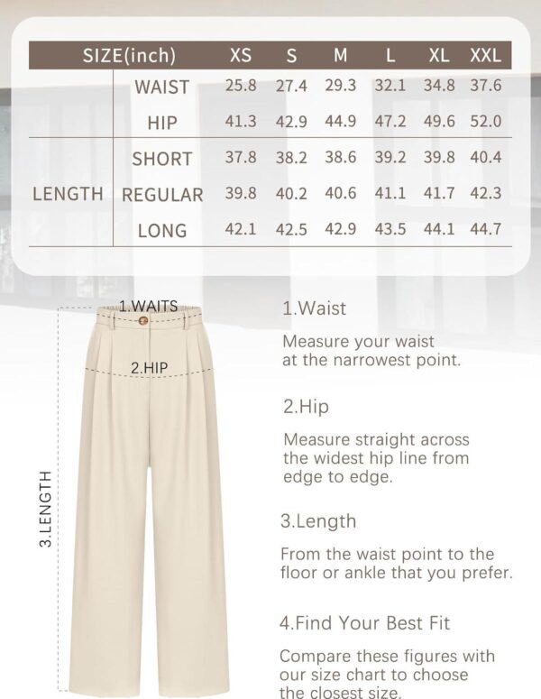 LILLUSORY Wide Leg Dress Pants Women's High Waisted Dressy Trousers - Image 2