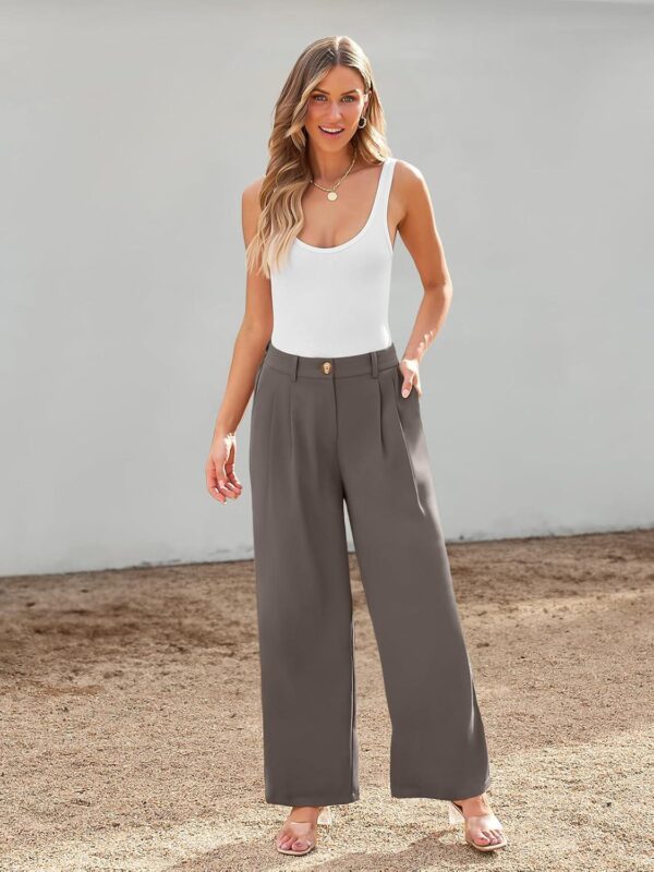 LILLUSORY Wide Leg Dress Pants Women's High Waisted Dressy Trousers - Image 3