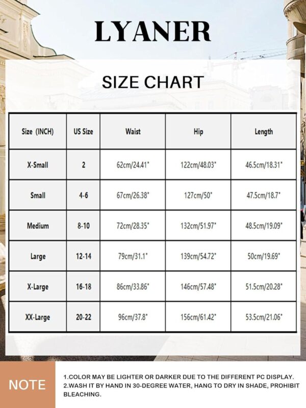 LYANER Women's Casual High Waist A Line Ruffle Hem Swing Skater Short Mini Skirt - Image 7