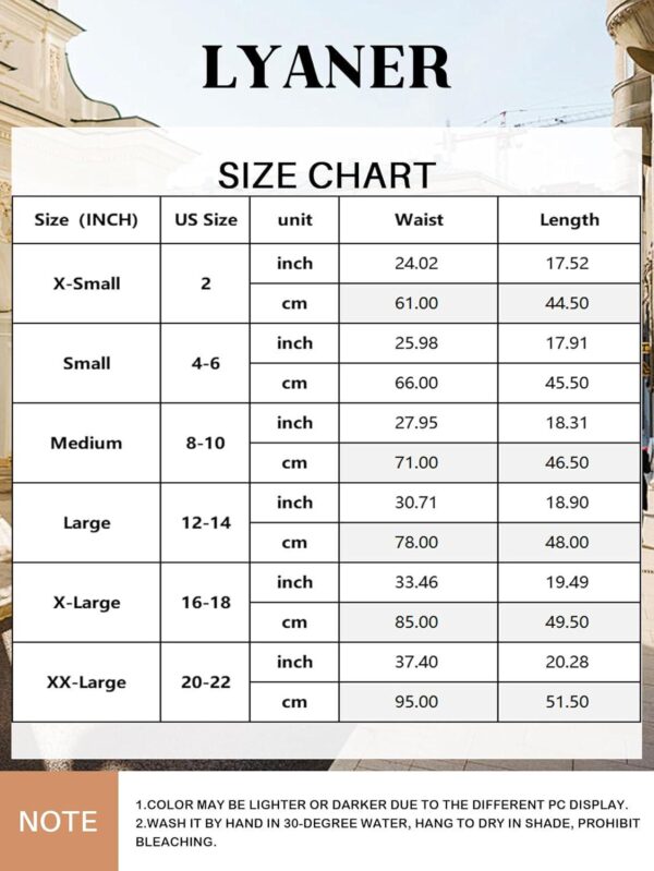 LYANER Women's Elastic Waist Pleated Layer Ruffle Hem Flowy A Line Short Skirt - Image 7