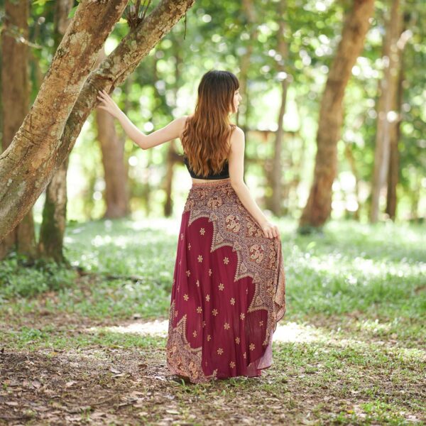 Lannaclothesdesign Women's Long Maxi Skirt Bohemian Gypsy Hippie Style Clothing Boho Skirts - Image 4