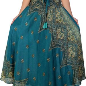 Lannaclothesdesign Women's Long Maxi Skirt Bohemian Gypsy Hippie Style Clothing Boho Skirts