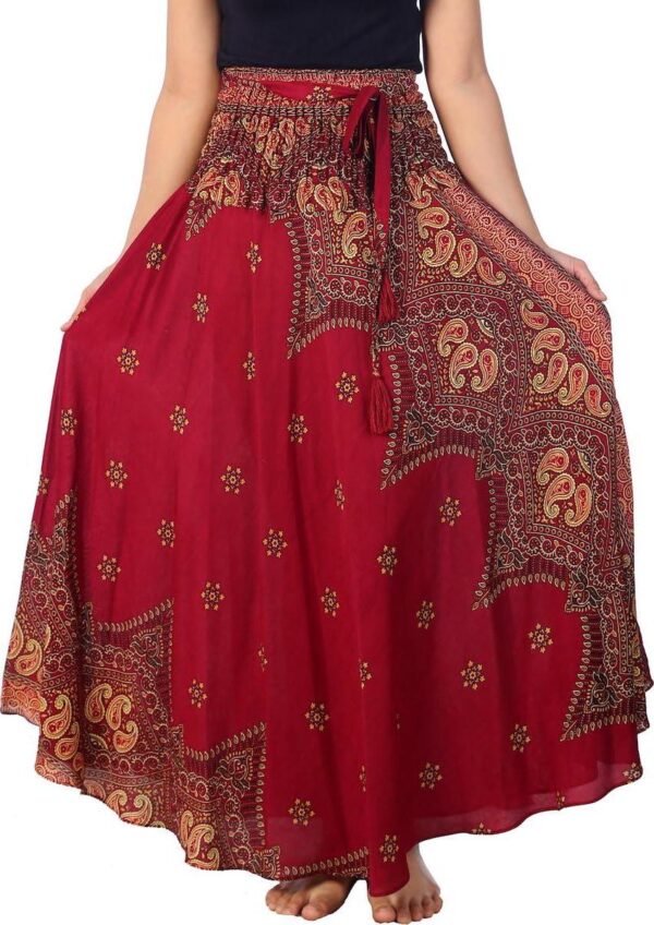Lannaclothesdesign Women's Long Maxi Skirt Bohemian Gypsy Hippie Style Clothing Boho Skirts