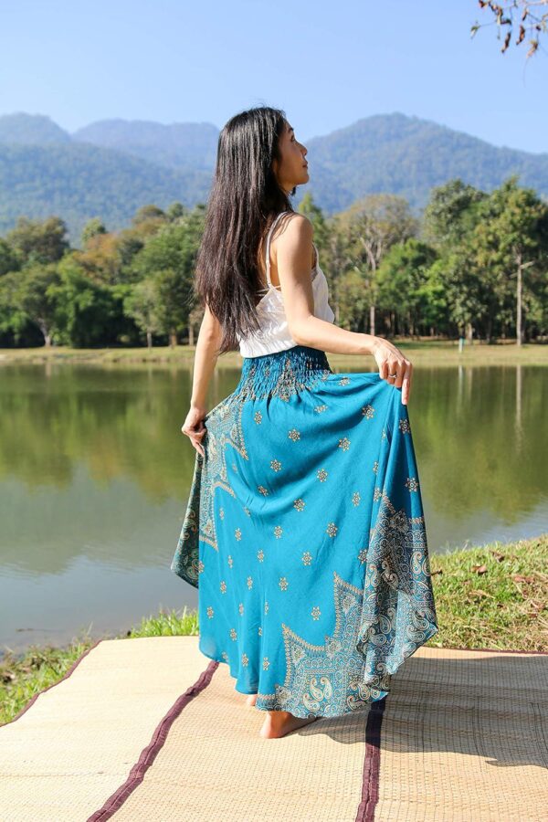 Lannaclothesdesign Women's Long Maxi Skirt Bohemian Gypsy Hippie Style Clothing Boho Skirts - Image 5