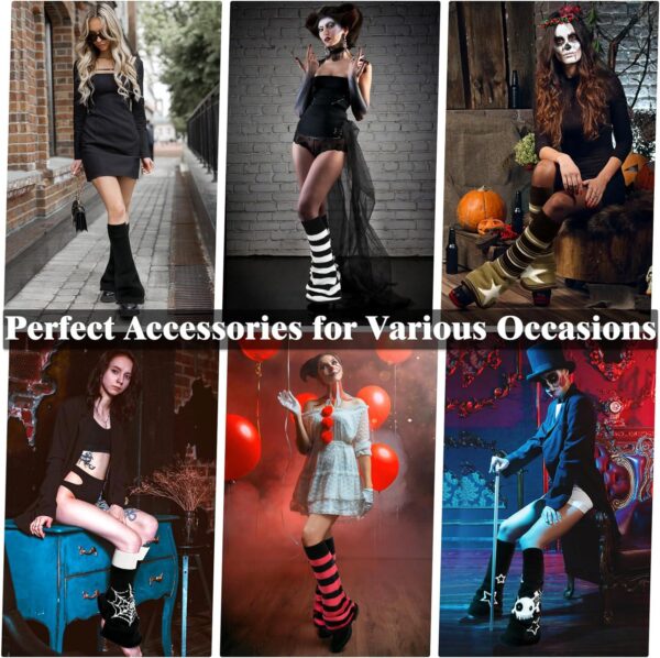 Leg Warmers for Women Girls Japanese Style Lolita Leg Warmer Long Kawaii Knit Socks Gothic Harajuku Leg Cover Stockings - Image 3