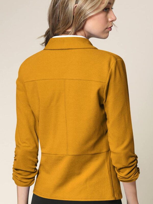 Lock and Love Women 3/4 Sleeve Blazer Open Front Cardigan Jacket Work Office Blazer - Image 4