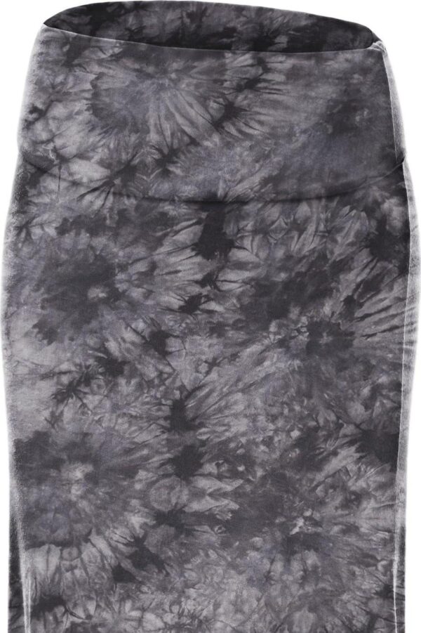 Lock and Love Women's Basic Solid Tie Dye Foldable High Waist Floor Length Maxi Skirt S-3XL Plus Size - Image 3