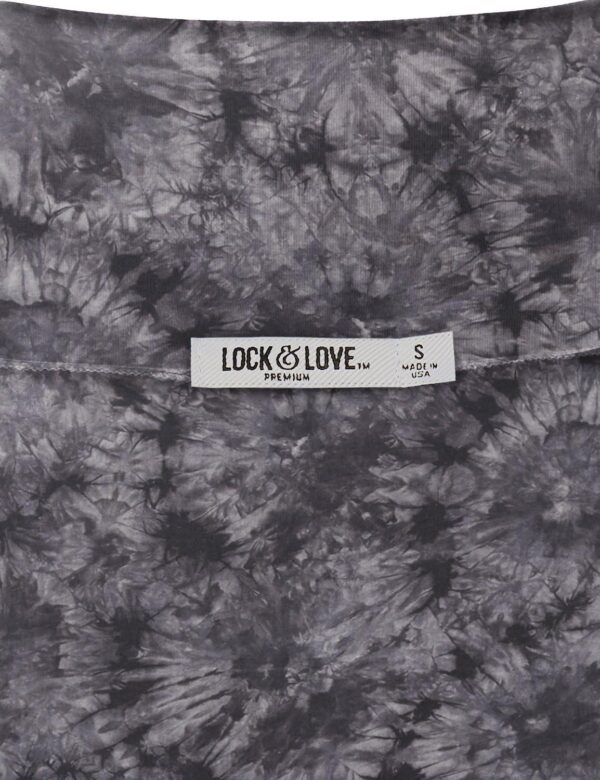 Lock and Love Women's Basic Solid Tie Dye Foldable High Waist Floor Length Maxi Skirt S-3XL Plus Size - Image 4
