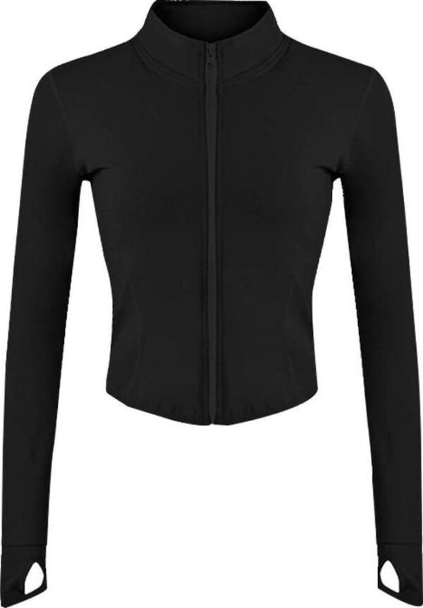 Lviefent Womens Lightweight Full Zip Running Track Jacket Workout Slim Fit Yoga Sportwear with Thumb Holes