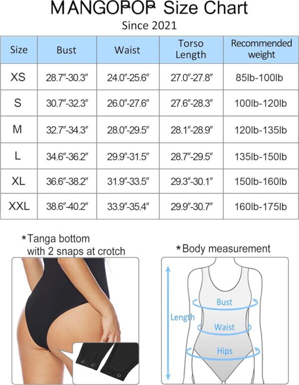 MANGOPOP Mock Neck Cutout Front Bodysuit Sleeveless Body suit for Women T Shirt Tops - Image 5