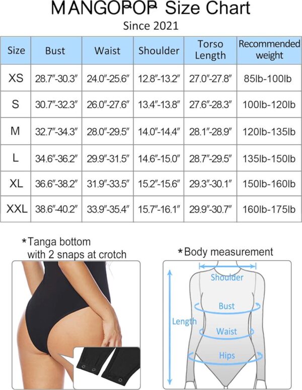 MANGOPOP Square Neck Puff Sleeve Bodysuit Loose Lantern Long Sleeve Body Suit for Women for Going Out - Image 5