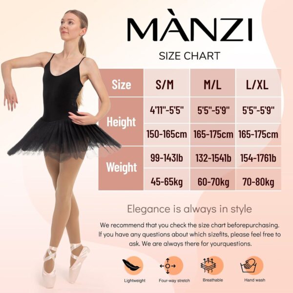 MANZI Women's Dance Tights Pink Convertible Ballet Stockings Ultra Soft Transition Leggings for Adults Girls - Image 6