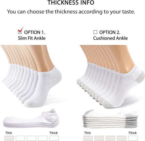 MONFOOT Women's and Men's 10-20 Pairs Thin Cotton Low Cut Ankle Socks, multipack - Image 6
