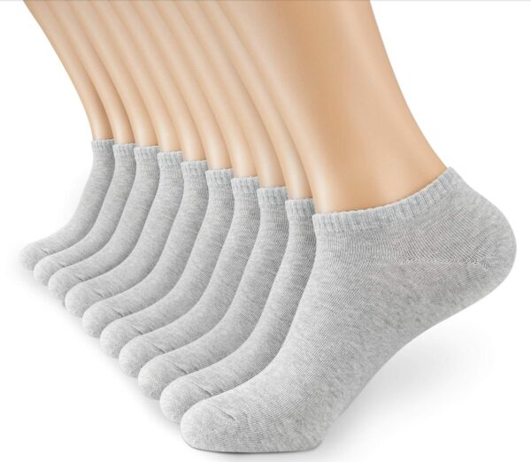 MONFOOT Women's and Men's 10-20 Pairs Thin Cotton Low Cut Ankle Socks, multipack