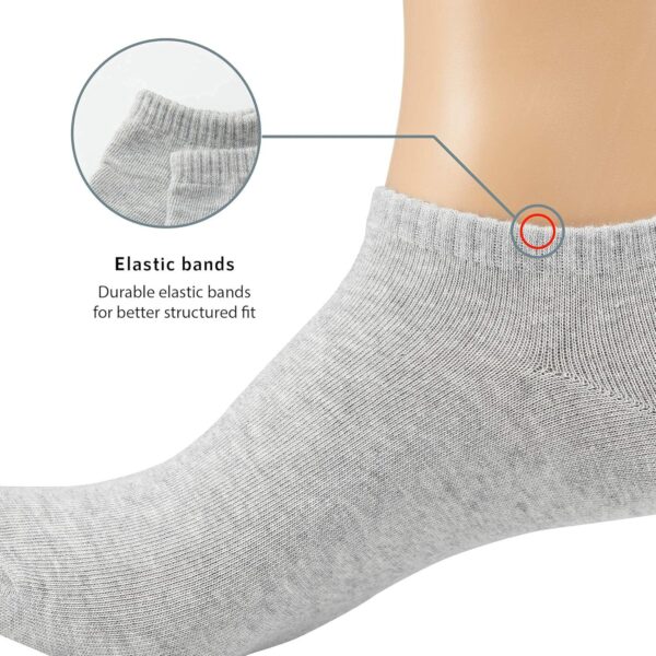 MONFOOT Women's and Men's 10-20 Pairs Thin Cotton Low Cut Ankle Socks, multipack - Image 4