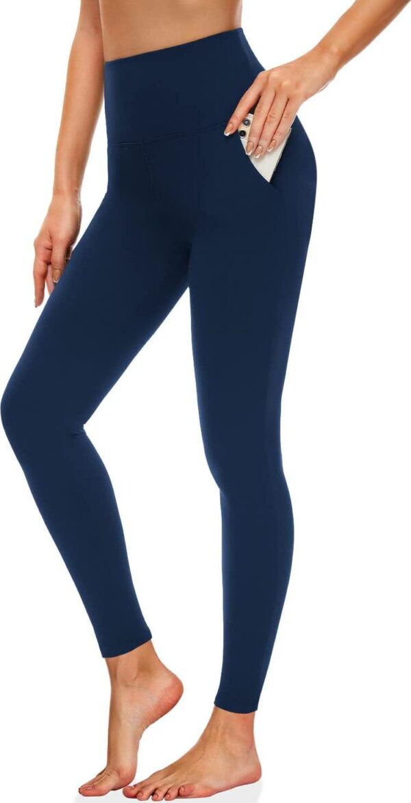 MOREFEEL Leggings with Pockets for Women, High Waisted Tummy Control Workout Hip Lift Yoga Pants Activewear
