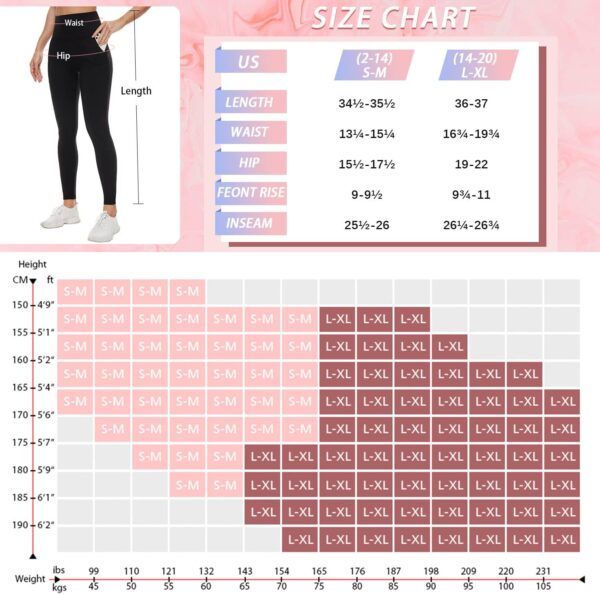 MOREFEEL Leggings with Pockets for Women, High Waisted Tummy Control Workout Hip Lift Yoga Pants Activewear - Image 6