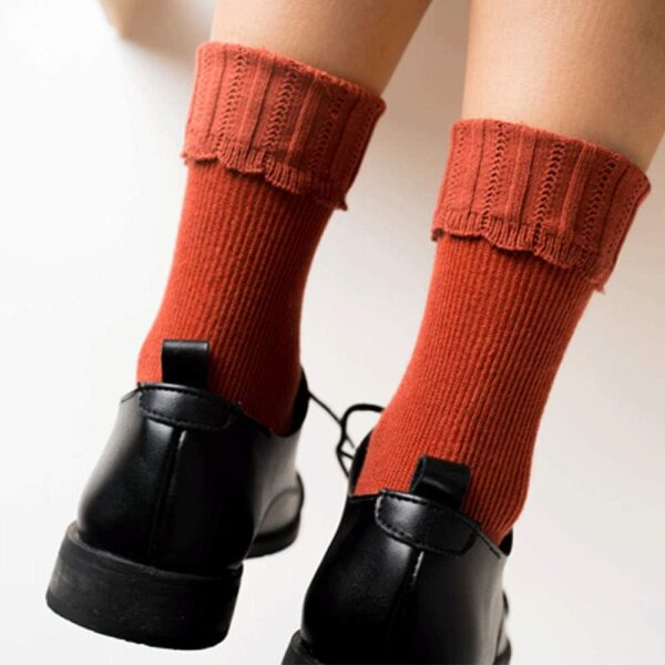 Mcool Mary Womens Crew Socks, Casual Knit Cotton Comfy Breathable Cool Dress Socks for Girls 6 Pack - Image 3