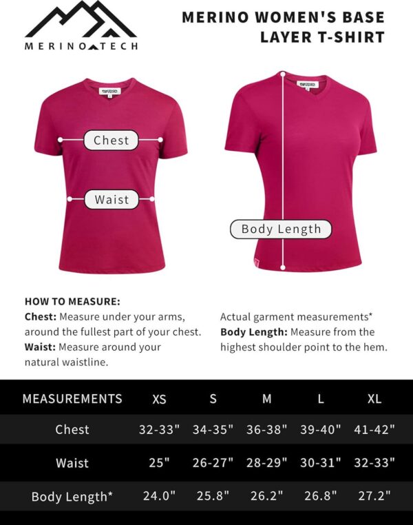Merino.tech Merino Wool T Shirt Women - 100% Merino Wool Base Layer Women Short Sleeve Tee + Merino Wool Hiking Socks - Image 6