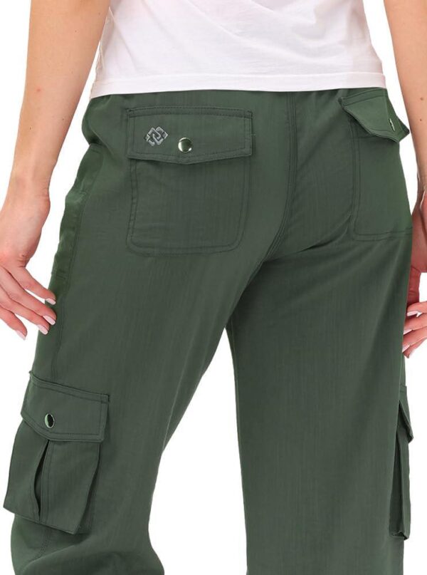 MoFiz Womens Capris with Pockets Loose Fit Casual Capri Pants Dressy Lightweight Ladies Baggy Cargo Pants for Hiking - Image 4