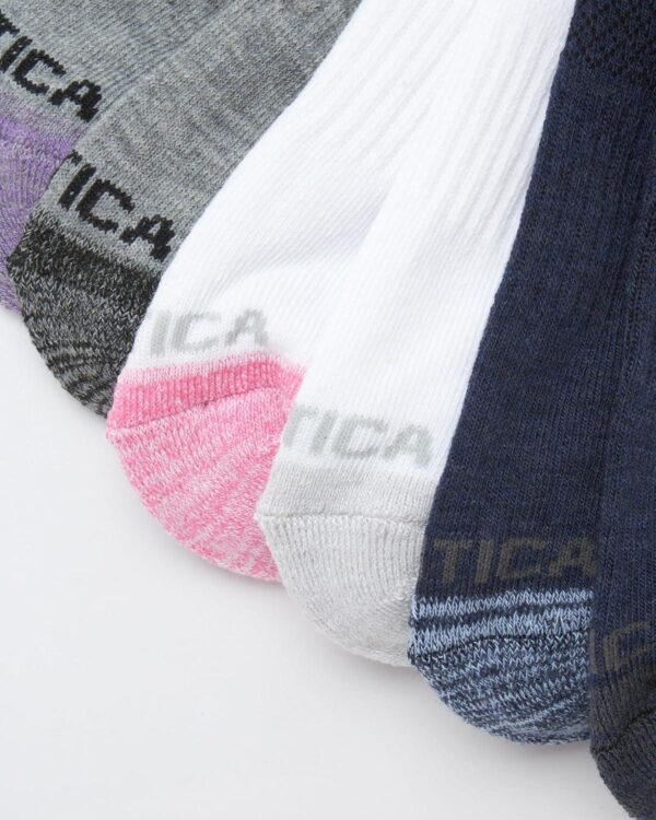 Nautica Women's Quarter Cut Moisture Control Athletic Socks with Cushioned Comfort (12 Pack) - Image 4