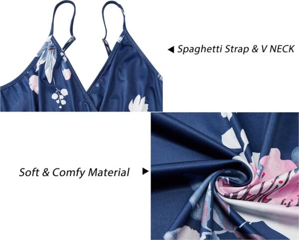 Newshows Women's 2024 Summer Maxi Dress Spaghetti Strap Spring Casual Boho V Neck Split Beach Long Flowy Dresses Trendy - Image 6