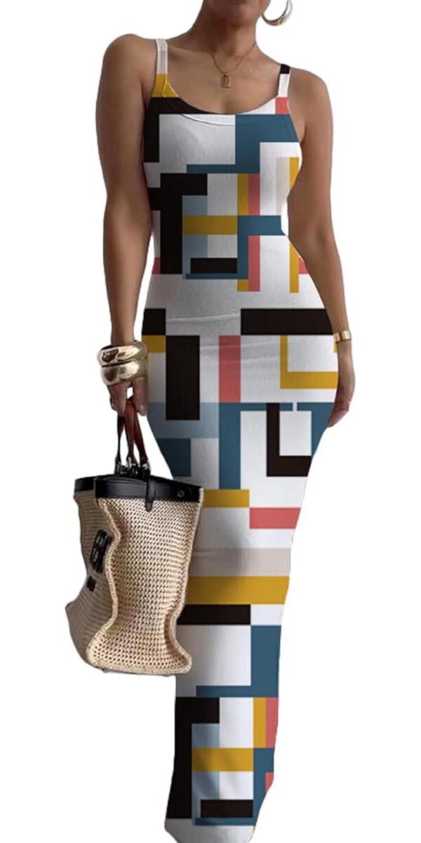 Nimsruc Women Summer Long Dress Casual Slip Sexy Slim Sleeveless Bodycon Maxi Dresses for Women 2024
