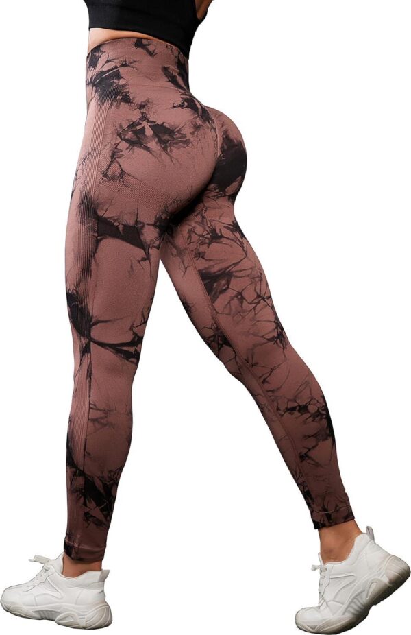 OVESPORT 3 Pack Tie Dye Seamless High Waisted Workout Leggings for Women Scrunch Butt Lifting Yoga Gym Athletic Pants - Image 4