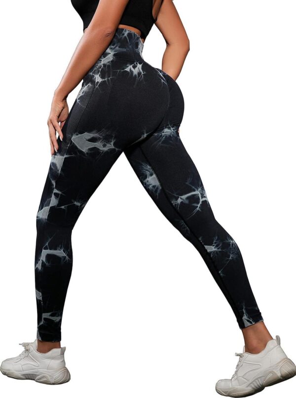 OVESPORT 3 Pack Tie Dye Seamless High Waisted Workout Leggings for Women Scrunch Butt Lifting Yoga Gym Athletic Pants - Image 3