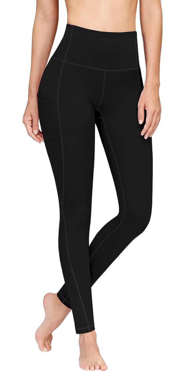 PHISOCKAT 2 Pack High Waist Yoga Pants with Pockets, Tummy Control Leggings, Workout 4 Way Stretch Yoga Leggings - Image 2