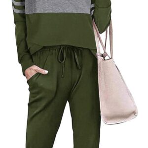 PRETTYGARDEN Womens 2 Piece Long Sleeve Tracksuit With Long Pants
