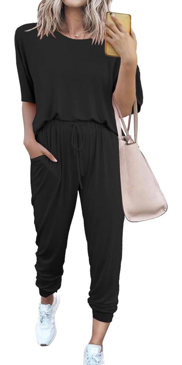 PRETTYGARDEN Womens 2 Piece Outfit Short Sleeve Pullover Tops Tracksuits