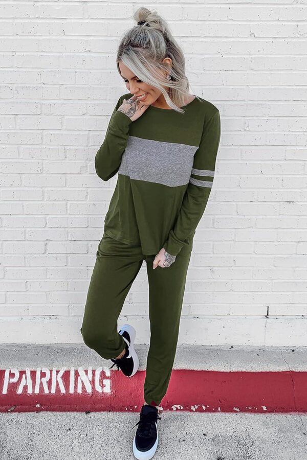 PRETTYGARDEN Womens 2 Piece Long Sleeve Tracksuit With Long Pants - Image 2