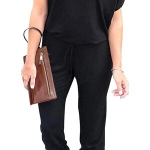 PRETTYGARDEN Womens Summer Casual Off Shoulder Loose Jumpsuit Rompers