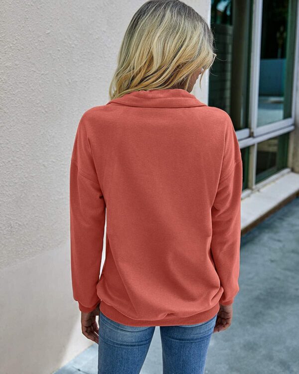 PRETTYGARDEN Womens Lapel Zipper Sweatshirt - Image 5