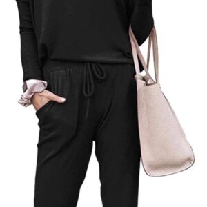 PRETTYGARDEN Womens Long Sleeve Crewneck Pullover Tops And Long Pants Tracksuit