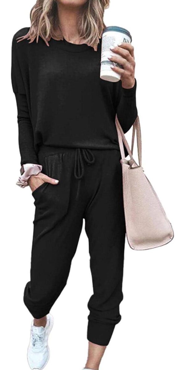 PRETTYGARDEN Womens Long Sleeve Crewneck Pullover Tops And Long Pants Tracksuit